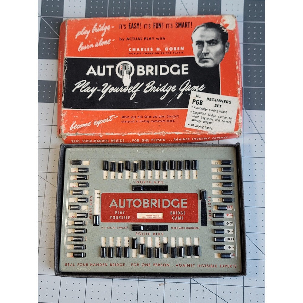 Bridge Game Auto Play Yourself by Actual Play Vintage 1950's with Charles Goren